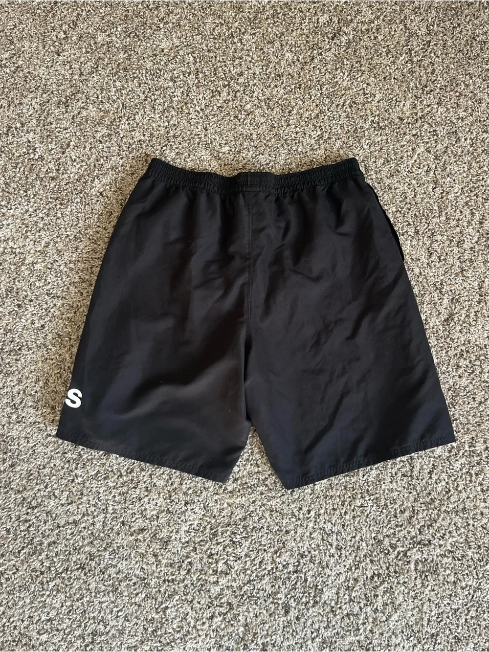 adidas Men’s Black Athletic Shorts with White Logo
